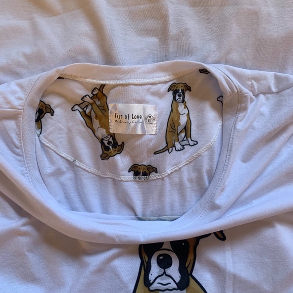 Fur of Love Dog T Shirt XL NWOT store display Poly cotton blend - Picture 3 of 3